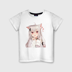 Неко кошка-девочка – Детская футболка хлопок с принтом купить со скидкой в -20%