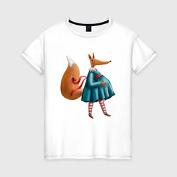 Беременная лисица – Женская футболка хлопок с принтом купить со скидкой в -20%