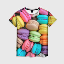 Цветные Макаруны – Женская футболка 3D с принтом купить со скидкой в -23%