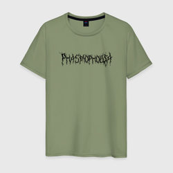 Phasmophobia чёрный текст – Мужская футболка хлопок с принтом купить со скидкой в -20%