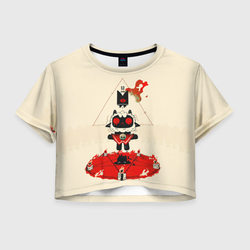 Культ ягненка агнец – Женская футболка Crop-top 3D с принтом купить
