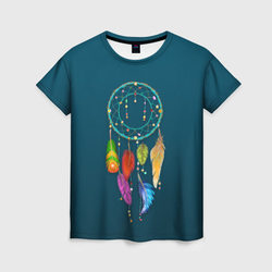 Ловец снов - индейский амулет – Женская футболка 3D с принтом купить со скидкой в -26%