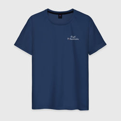 Бейдж логотип Клуба Романтики – Мужская футболка хлопок с принтом купить со скидкой в -20%