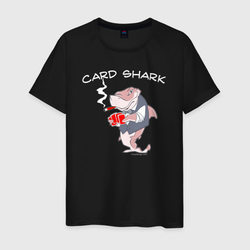 Карточная акула с сигарой – Мужская футболка хлопок с принтом купить со скидкой в -20%