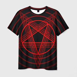 Красная пентаграмма – Мужская футболка 3D с принтом купить со скидкой в -26%