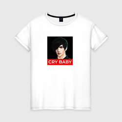 Виктор Cry Baby – Женская футболка хлопок с принтом купить со скидкой в -20%
