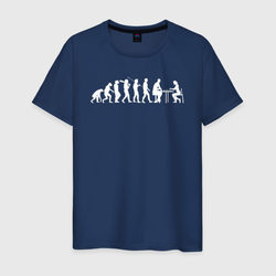 Шахматная эволюция – Мужская футболка хлопок с принтом купить со скидкой в -20%