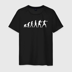 Эволюция в боксера – Мужская футболка хлопок с принтом купить со скидкой в -20%
