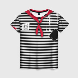 Костюм пионера-разбойника карнавальный тельняшка – Женская футболка 3D с принтом купить со скидкой в -26%
