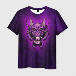 Фиолетовый дракон - dark – Мужская футболка 3D с принтом купить со скидкой в -23%