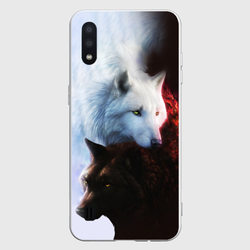 Черный и белый волк инь и ян – Чехол для Samsung A01 с принтом купить
