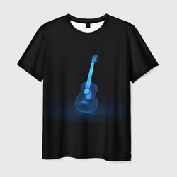 Неоновая гитара – Мужская футболка 3D с принтом купить со скидкой в -26%