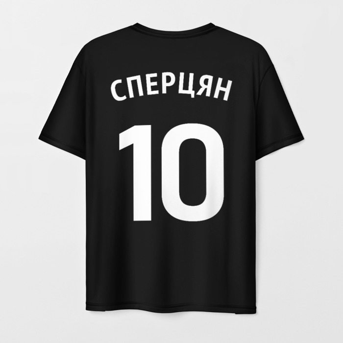 Мужская футболка с принтом Сперцян Краснодар форма 2022-2023, вид сзади №1