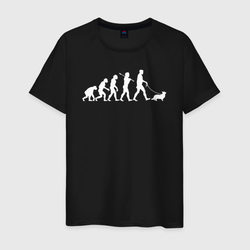 Эволюция во владельца корги – Мужская футболка хлопок с принтом купить со скидкой в -20%