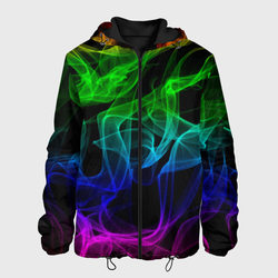 Разноцветный неоновый дым – Мужская куртка 3D с принтом купить со скидкой в -10%
