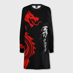 Японский дракон – Женское платье-свитшот 3D с принтом купить