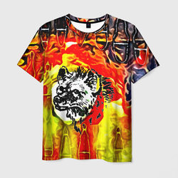 Волк и огонь – Мужская футболка 3D с принтом купить со скидкой в -23%