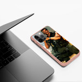 Чехол для iPhone 12 Pro Max с принтом Базука Арнольда мем для любого человека, вид спереди №5. Цвет основы: светло-розовый
