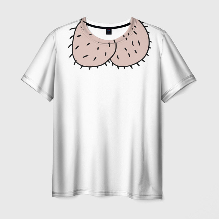 Мужская футболка с принтом Человек яйца, вид спереди №1