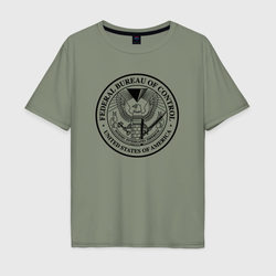 Федеральное Бюро Контроля – Мужская футболка хлопок Oversize с принтом купить со скидкой в -16%