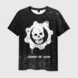 Gears of War с потертостями на темном фоне – Мужская футболка 3D с принтом купить со скидкой в -26%