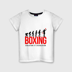 Boxing evolution – Детская футболка хлопок с принтом купить со скидкой в -20%