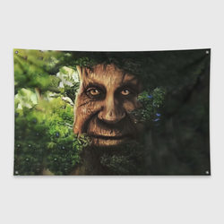 Мудрое дерево с лицом мем – Флаг-баннер с принтом купить