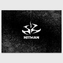 Hitman с потертостями на темном фоне – Поздравительная открытка с принтом купить