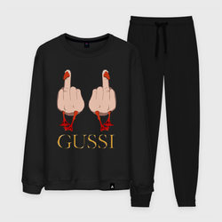 Два весёлых гуся - Gussi - fashion 2055 – Мужской костюм хлопок с принтом купить со скидкой в -9%