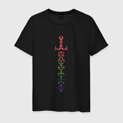 Rainbow Dice Sword – Мужская футболка хлопок с принтом купить со скидкой в -20%