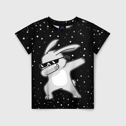 Кролик ДЭБ и снегопад – Детская футболка 3D с принтом купить со скидкой в -44%