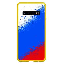 Флаг России - триколор – Чехол для Samsung Galaxy S10 с принтом купить