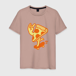 Пицца на скейте – Мужская футболка хлопок с принтом купить со скидкой в -20%