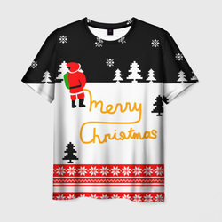 Merry christmas - Санта Клаус – Мужская футболка 3D с принтом купить со скидкой в -26%