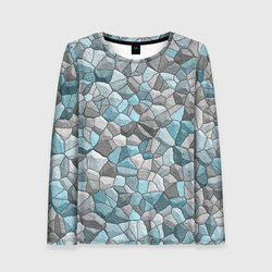 Мозаика из цветных камней – Женский лонгслив 3D с принтом купить со скидкой в -20%