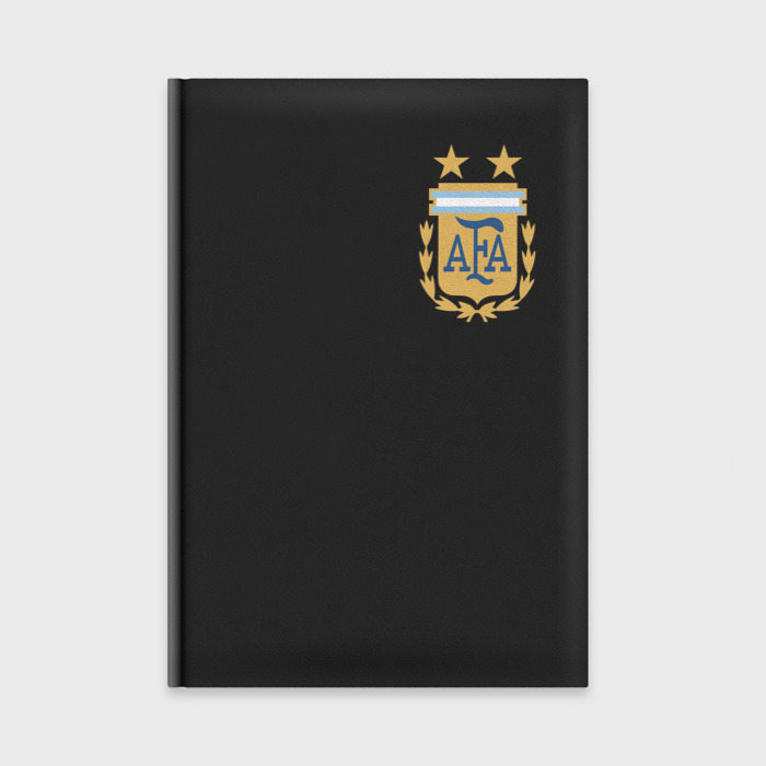 Ежедневник с принтом Сборная Аргентины логотип, вид спереди №1