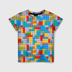 Детский конструктор - текстура – Детская футболка 3D с принтом купить со скидкой в -33%