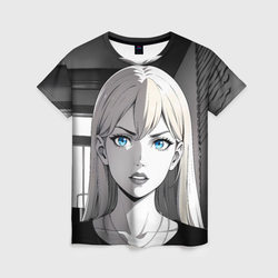 Нейросеть - аниме блондинка – Женская футболка 3D с принтом купить со скидкой в -26%