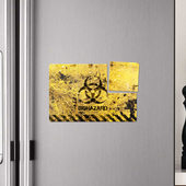 Плакат с принтом Danger Biohazard для любого человека, вид спереди №4. Цвет основы: белый