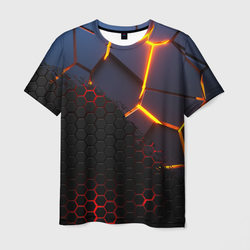 3D разлом и стальная броня популярные текстуры – Мужская футболка 3D с принтом купить со скидкой в -26%
