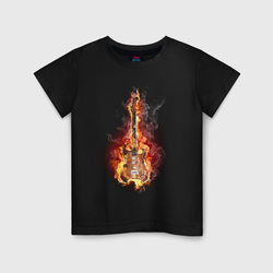 Burning guitar – Детская футболка хлопок с принтом купить со скидкой в -20%