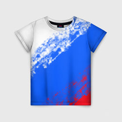 Флаг РФ триколор – Детская футболка 3D с принтом купить со скидкой в -33%