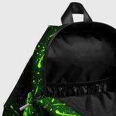 Рюкзак с принтом Майнкрафт: токсичный крипер для ребенка, вид на модели спереди №4. Цвет основы: белый