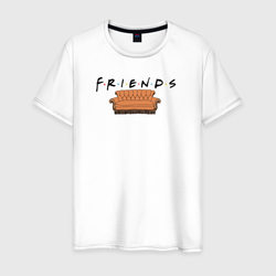 Friends на диване – Мужская футболка хлопок с принтом купить со скидкой в -20%