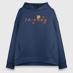 Logo Friends – Женское худи Oversize хлопок с принтом купить со скидкой в -20%