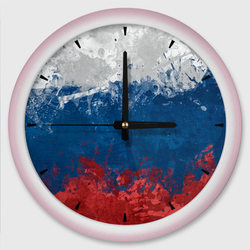 Россия Абстракция / Russia Abstraction – Настенные часы круглые с принтом купить