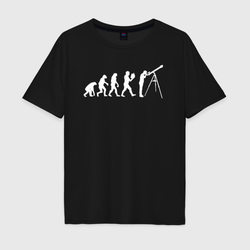 Эволюция астролога – Мужская футболка хлопок Oversize с принтом купить со скидкой в -16%