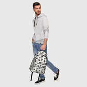 Рюкзак с принтом Бордер Колли для любого человека, вид спереди №5. Цвет основы: белый