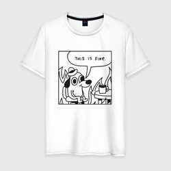 This is fine mem – Мужская футболка хлопок с принтом купить со скидкой в -20%