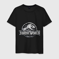 Jurassic world logo – Мужская футболка хлопок с принтом купить со скидкой в -20%